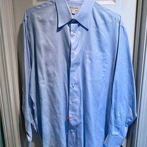 John W. Nordstrom Men's 16 1/2 Long Sleeve 33" Button Down Blue Regular Fit